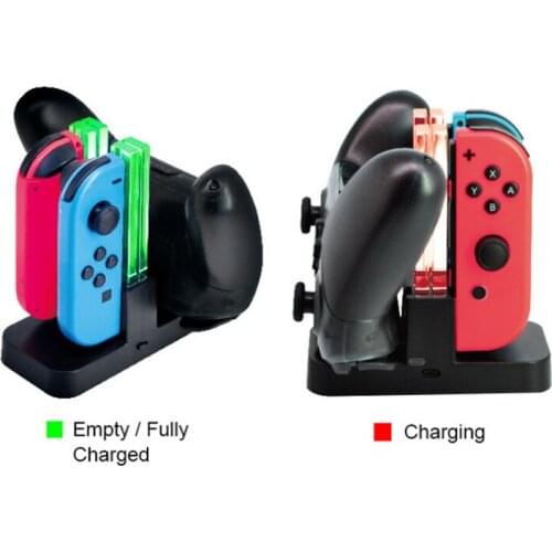 4 in 1 Controller Charger For Nintendo Switch 4 Joy-Con Controllers Charging Cradle Dock Station LED indication Charger Stand 22