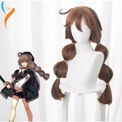 2019 New Fashion 65cm Arknights Cuora Cosplay Wig For Women Halloween Carnival Party Synthetic Hair Wig + Wig Cap