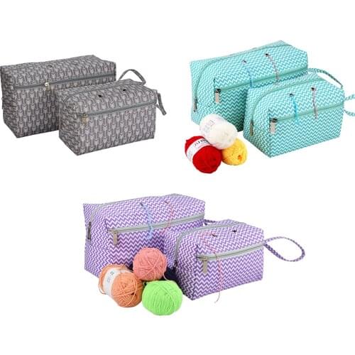 1 Piece 2 Sizes New Wool Storage Bag Diy Knitted Crochet Wool Storage Bag Divider Portable Handmade Sewing Supplies Storage