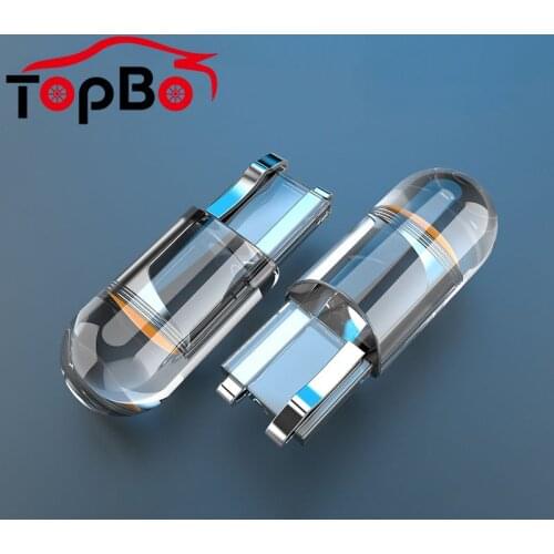 10Pcs/set W5W T10 Glass Housing Car LED Bulb 6000K White Blue Red Yellow Wedge License Plate Lamp Dome Light Bulbs Super Bright