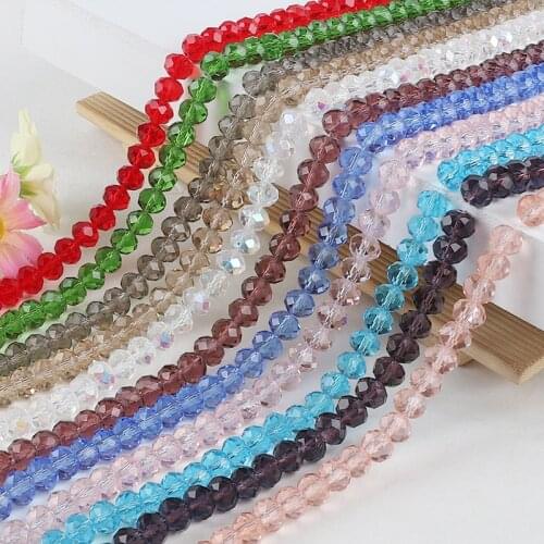 140Pcs/Lot 8mm Czech Mix Color Faceted Roundle Glass Beads for Jewelry Making Supplies Women Diy Spacer Crystal Beads Wholesale