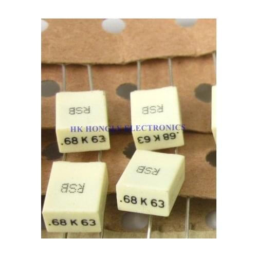 30PCS 0.68UF 680nF 684 0.68K 63V .68K63 .68J63 P=5mm Capacitor