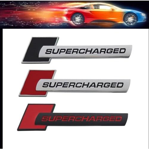 3D Supercharged for Range Rover A3 A4 A5 A6 Q3 Q5 Q7 S3 S4 S5 S6 S8 car Hood Fender trunk Rear Bonnet Decal Emblem Badge Sticker