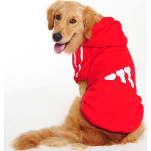 3XL-9XL Retriever Hoodies Sweatshirt For Golden Retriever Dogs Winter Thick Large Dog Overalls Jumpsuit Coat Bulldog Jacket