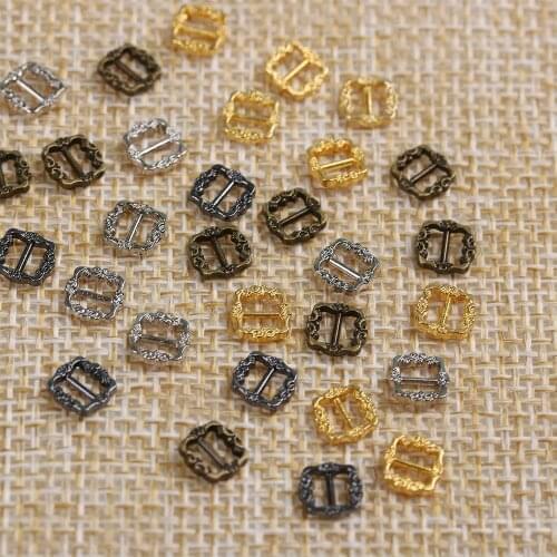 6*6/12*12mm Mini Ultra-small Tri-glide Pattern Belt Buckle Doll Bags Buckle Diy Doll Buttons Shoes Clothes Sewing Accessories