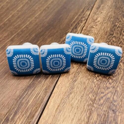 8 pieces Cute Handle Vintage Ceramic Door Knob Single Hole Wardrobe Cabinet Drawer Pull Kitchen Cupboard Furniture accessories