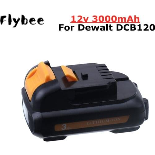 3.0Ah power tool Battery For Dewalt 12V MAX Li-ion DCB120 DCB121 DCB123 DCB125 DCD710 DCF813 DCF815 DCF610 DCB100 DCT410S 121xjd