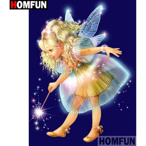 HOMFUN Full Square/Round Drill 5D DIY Diamond Painting "Cartoon angel" Embroidery Cross Stitch 5D Home Decor A08934