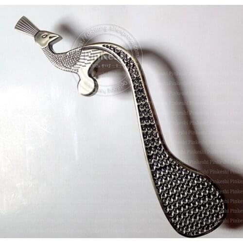 Aluminum plate carved bird pattern solid heavy duty door handle vintage wooden door handle