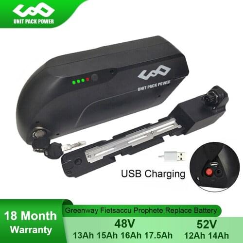 48V 13Ah 15Ah 17.5Ah 52V 12Ah 14Ah Prophete AEG Electric Bicycle Battery for 1000W 750W 500W 350W Greenway Fietsaccu Batterie