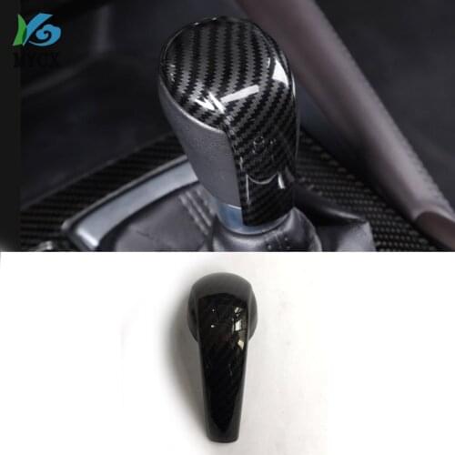 Carbon Fibre Black and Matt Silver ABS AT Gears Trim Cover for Mazda CX3 Cx-3 2016 2017 2018 2019 Car Styling Accessories