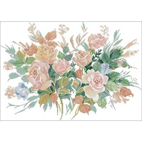 Flower patterns Counted Cross Stitch 11CT 14CT 18CT DIY Chinese Cross Stitch Kits Embroidery Needlework Sets home decor