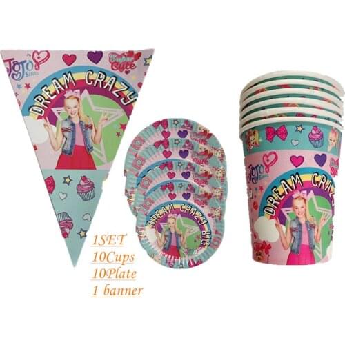 Birthday Party Supplies Kids baby shower Decorations Disposable tableware paper Plates Cups