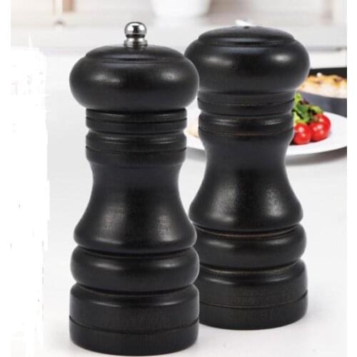 Wooden Salt and Pepper Mills Black Pepper Grinder Salt Set Kitchen Seasoning Tank Household Kit SN530