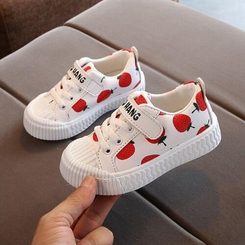 Bobora Baby Classic Sports Sneakers Newborn Baby Boys Girls Strawberry Pineapple Print Shoes Infant Toddler Anti-slip 2021