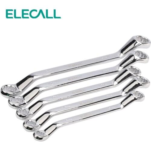 ELECALL Tool Box End Wrench 1pc Fully Polished Double-Headed Plum Blossom Wrench Hand Repair Tools