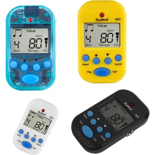 Mini Electronic LCD Digital Clip Beat Tempo Chromatic Guitar Bass Violin Metronome Instruments Parts & Accessories For Piano
