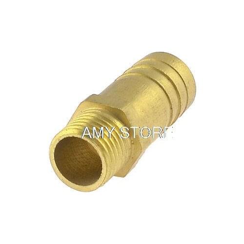 13mm 1/4" BSPT Male 14mm Hose Barb Nipple Brass Gas Quick Coupling Connector