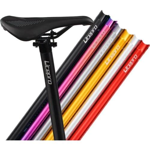 Litepro Folding Bike Seatpost 33.9*600MM Seat Rod Aluminum Alloy Seat Tube Super Light CNC Seat Post Plum Tube
