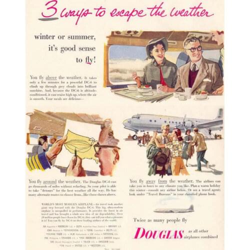 DOUGLAS AIRLANES METAL TIN SIGN POSTER WALL PLAQUE