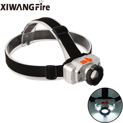 New Q5+COB LED Headlamp with Built-in 18650 Battery Micro USB Rechargeable Mini Flashlight Lantern Camping Headlight