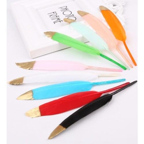 10-15CM Gold/Silver Colorful Dyed 10pcs/Lot DIY Natural Goose Feathers For Home Decor Earrings Jewelry Clothing Accessories