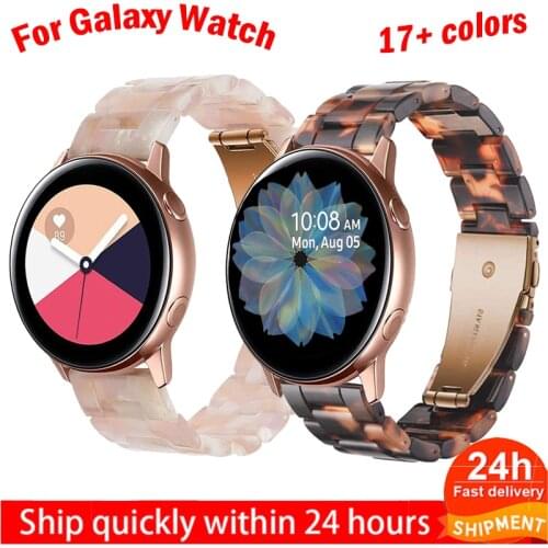 Strap for samsung galaxy watch 3 46mm active 2 40 44mm 20mm 22mm Resin Watch strap Gear S3 band replacement for huawei gt2 watch