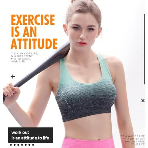 S/M/L/XL Gradient High Stretch Sports Bra for Women,Quick Dry Padded HBack Sports Top,Seamless Yoga Running Fitness Sport Bra To