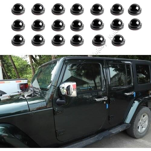 A Pillar Screw / Hood Intake Screw/ Door Hinge Screw Cover Guard Protect Decor for Jeep Wrangler JK 2007-2017 Car Styling
