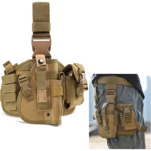 Tactical Gun Holster Army Multi-function Camouflage Leg Bag Tied Leg Pistol Protective Handgun Holster Hunting Gear Outdoor