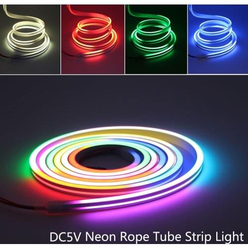 Smart RGBW Led Neon Lighting Strip 1903 3838 IC Individual Addressable DC5V WS2812B SK6812 Silica Gel Neon Rope Tube Strip Light
