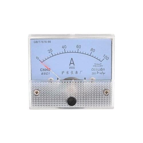 Screw Mounted Class 2.5 Accuracy DC 100A Analog Ampere Meter Panel