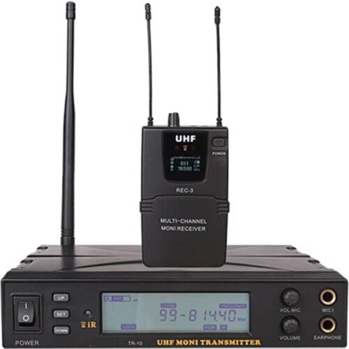 In-ear Monitors UHF Stage Monitoring Wireless Earphone For DJ, Audio Mixer, Conference, Line Aarray speaker