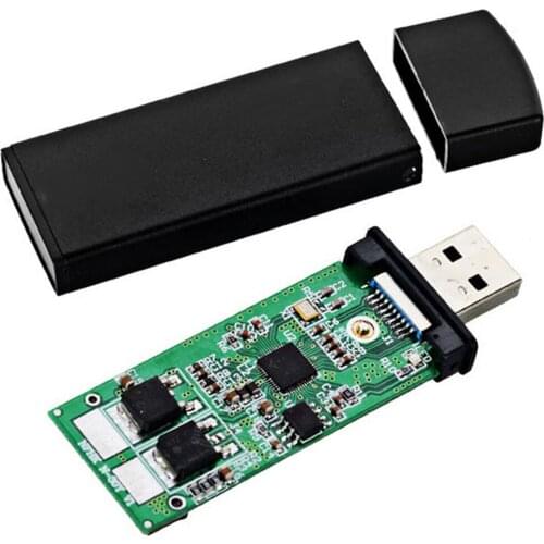 Xiwai 42mm NGFF M2 2 Lane SSD to USB 3.0 External PCBA Conveter Adapter Card Flash Disk Type with Silver Case