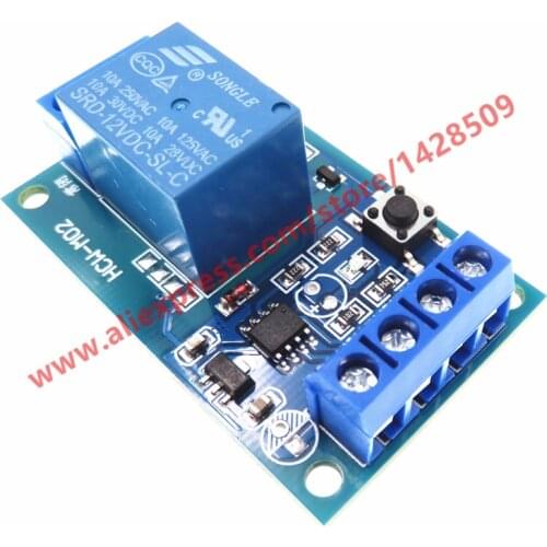 1pc 12V Vehicle-mounted Single Bond Bistable State Relay Module One-key Start-stop Self-locking Automobile Repacking Switch