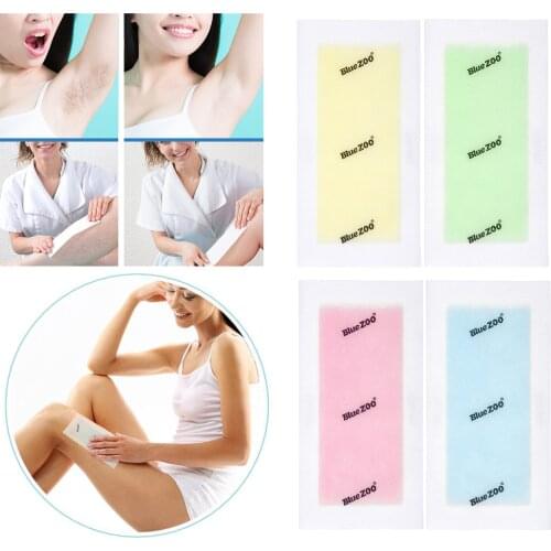 10 Strips Hair Removal Waxing Strips for Face Legs Underarms Brazilian Bikini Hair Removal Epilator Wax Strip Paper