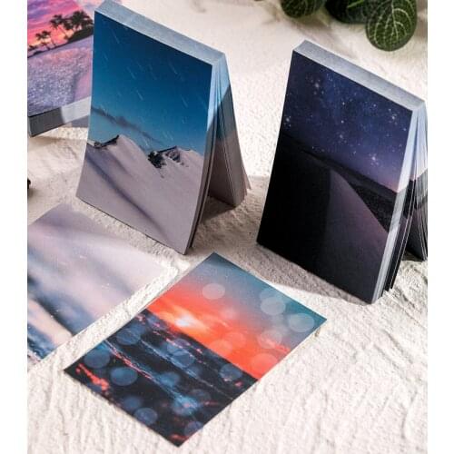 100 sheets Ins Style Rainbow Star Sunset Waves Loose Leaf Memo Pads Romantic writing paper Scenery envelope paper Color pages