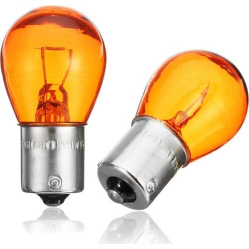 2PCS 1156 BA15S Glass Auto Car Stop Light Brake Bulb Indicator Lamp 21W DC12V White Amber Headlight Bulb Daytime Running Light