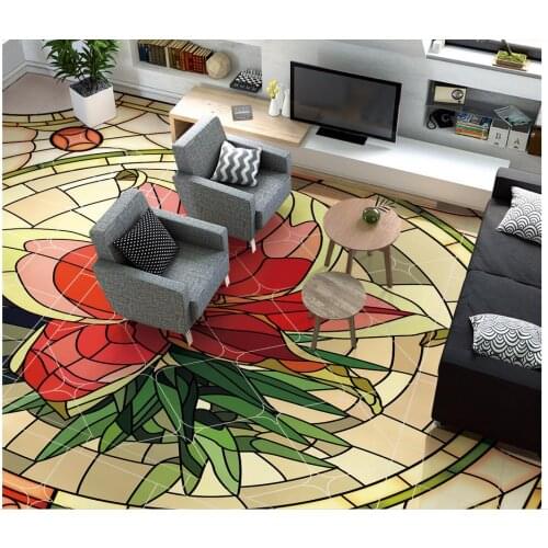 3d floor painting wallpaper Nordic simple fashion floor abstract pattern painting pvc floor wallpaper 3d flooring