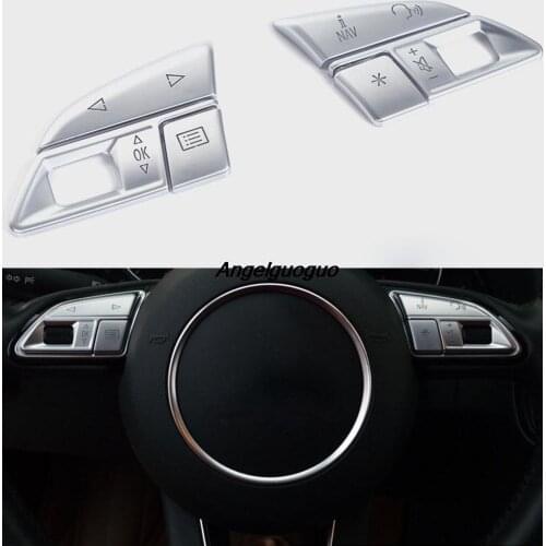 Car steering wheel buttons Trim Cover sticker for Audi A4L/A6L/A3/Q5/Q3/Q7/S3/ S5/ S6/ S7/ RS5/ RS7 /SQ5