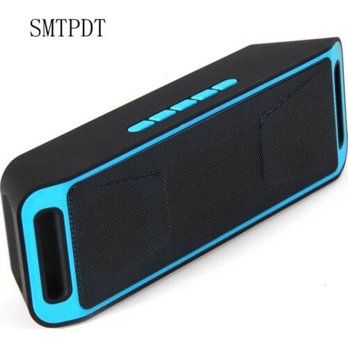 SMTPDT Wireless Portable Bluetooth Stereo Speaker Support Handsfree FM Radio TF Card USB AUX Playing for Mobile Phones
