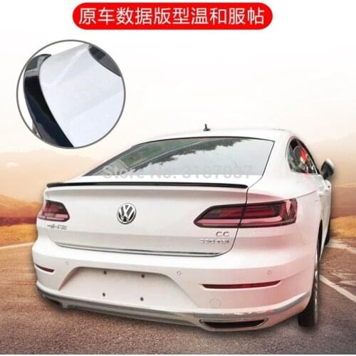 For 2018 2019 Volkswagen CC Spoiler High Quality ABS Plastic Rear Roof Spoiler Wing Trunk Lip Boot Cover Car Styling