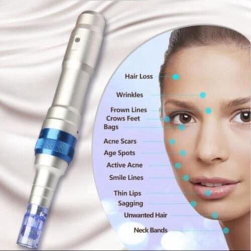 Electric Dr. Pen A6 Permanente Microblading Tattoo Needles Makeup Machine Eyebrows Eyeliner Lips Micro Needling Tool One Battery