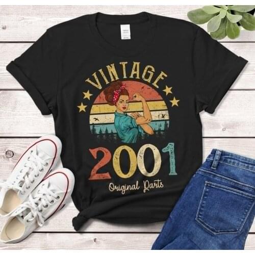 Vintage 2001 Quarantine Edition T-Shirt Rosie Women 20 old 20th Birthday Gift Idea Girls Mom Wife Daughter Funny Retro Tee