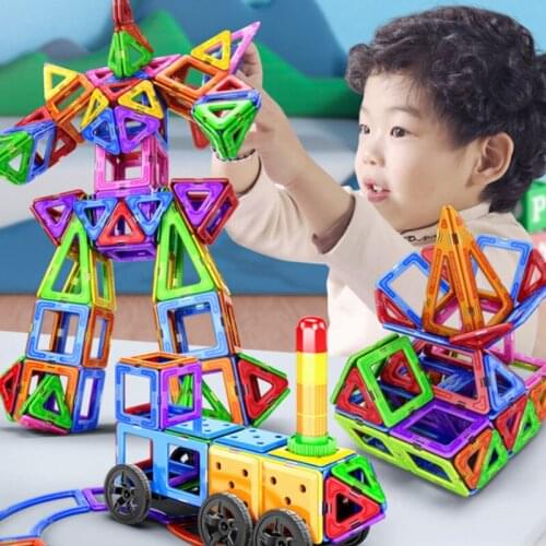 Magnetic Toys for Boys Children Big Size Designer Magnet Building Blocks Construction Set Magnetic Bircks DIY Gifts Toys Kids