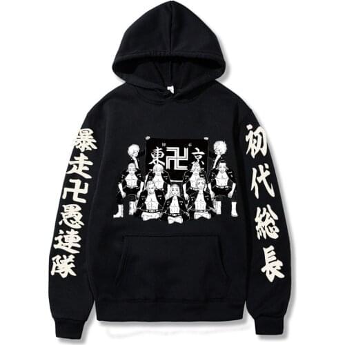 Anime Tokyo Avengers Man Hoodie Hip Hop Anime Pullovers Tops Loose Long Sleeves Autumn Man Cloth