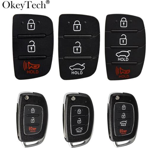 OkeyTech 3/4 Buttons Replacement Remote Car Key key Shell Repair For Mistra Hyundai HB20 SANTA FE IX35 IX45 Key Cover Case