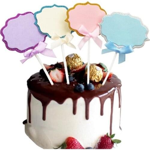 5pcs Birthday Cake Insert Cards DIY Handwritten Greetings Paper Card Wedding Birthday Cake Topper Birthday Cake Decorations