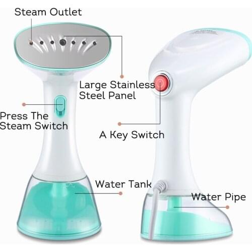 Garment Steamer 1650W Strong Steam Iron 7 Holes To Vent Iron Clothes For Home Electric Steamer 350ml Water Tank Safe Use Steamer