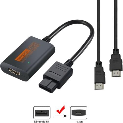 N64 to HDMI Converter Adapter,HDMI Cable for Nintend 64 & Super SNES and NGC,Plug and Play,Digital Cable,Restore Game Screen